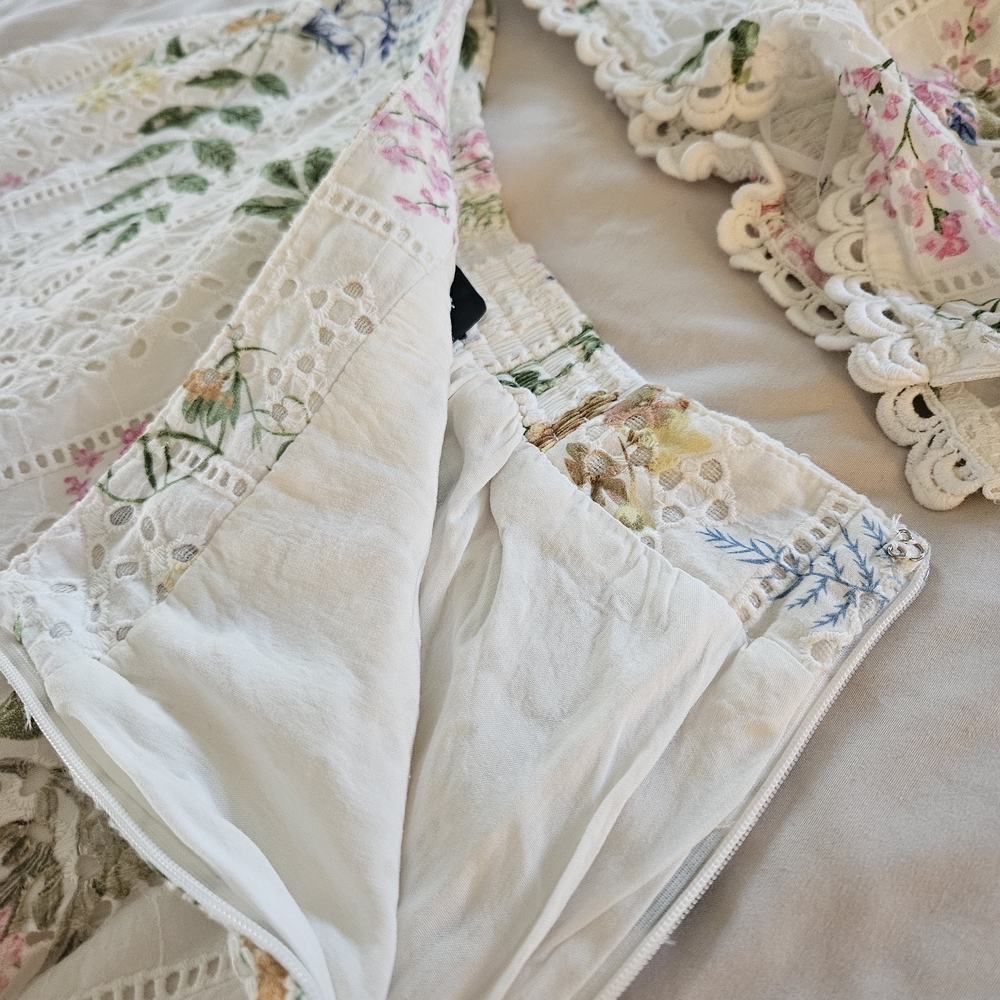 Lulu's Floral White Midi Skirt and Top - Picture 9 of 11